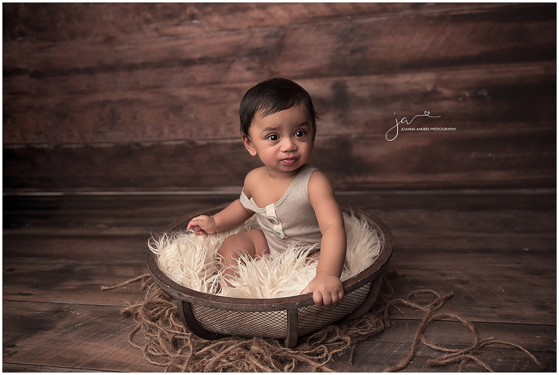 Baby in a Basket in Neutrals