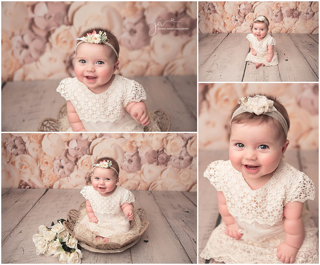 Six Month Baby Girl in Neutrals