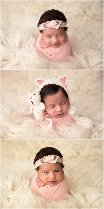 Baby Girl Potato Sack Pose Collage