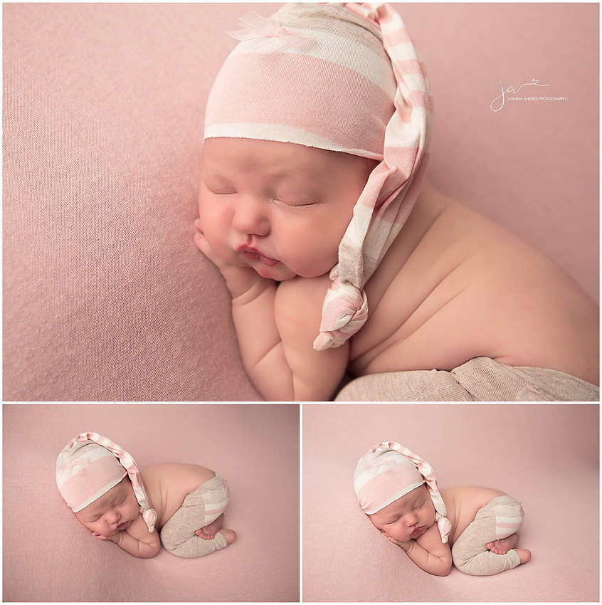 Baby Girl in Creams and Pinks Collage