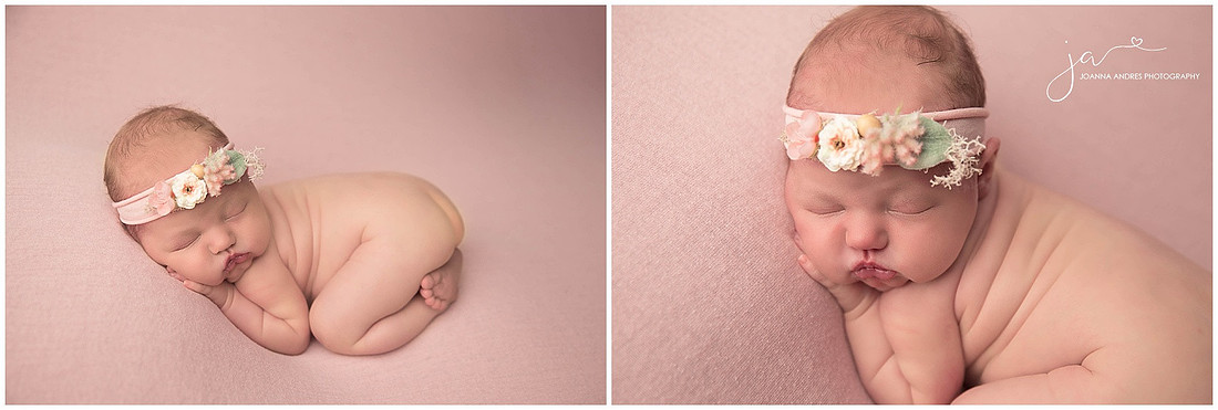 Baby Girl Bum Up with Pink Headband