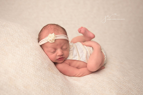 Newborn Baby Girl Huck Finn Pose