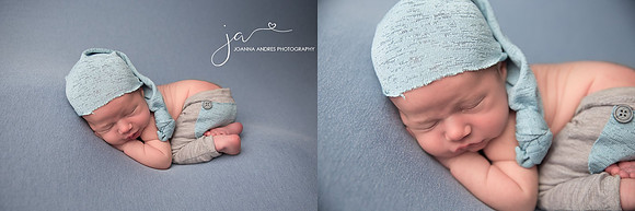 Baby Boy in light blue hat and pants