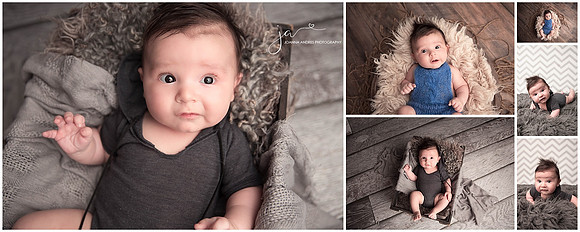 Three Month Baby Milestone Session Baby