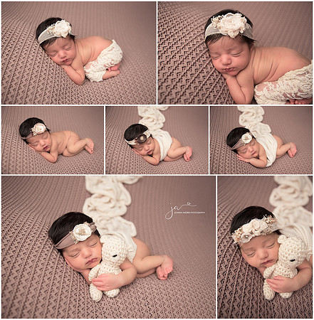Collage of Baby Girl in Browns and Neutrals