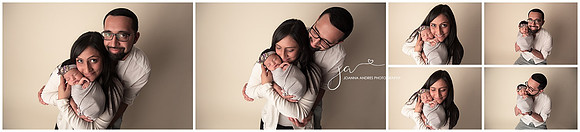 Newborn Baby Girl Collage with Parents