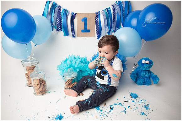 Cookie Monster Cake Smash