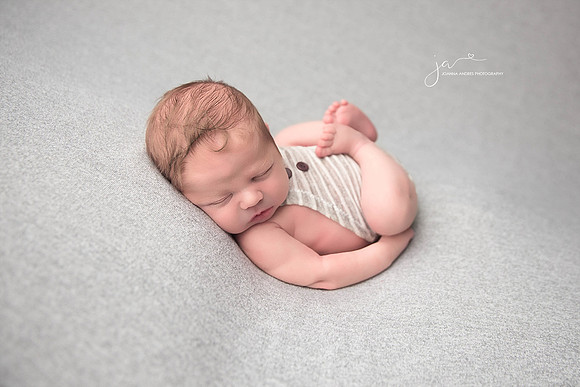 Baby Boy Huck Fin Pose in Grays