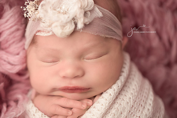 Baby Girl Close up with netural headband