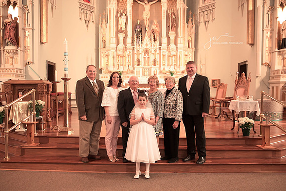 First Communtion with Family in church