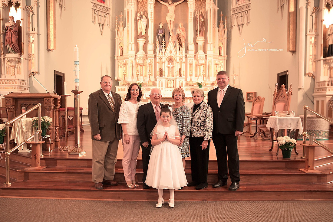 First Communtion with Family in church