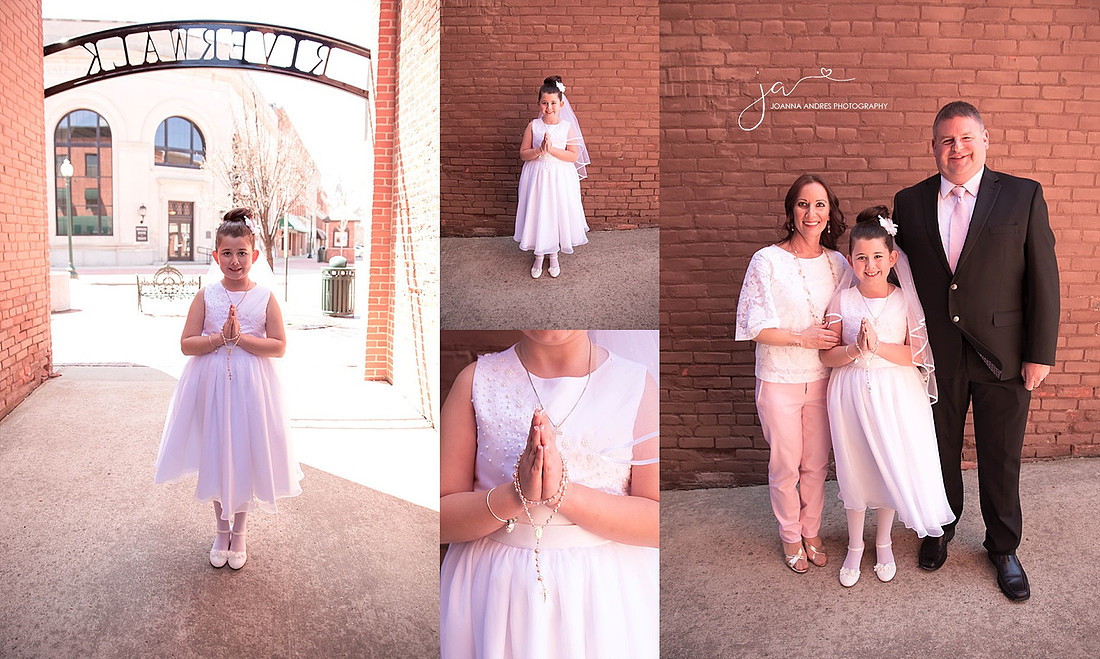 First Communion Outdoor Photo collage