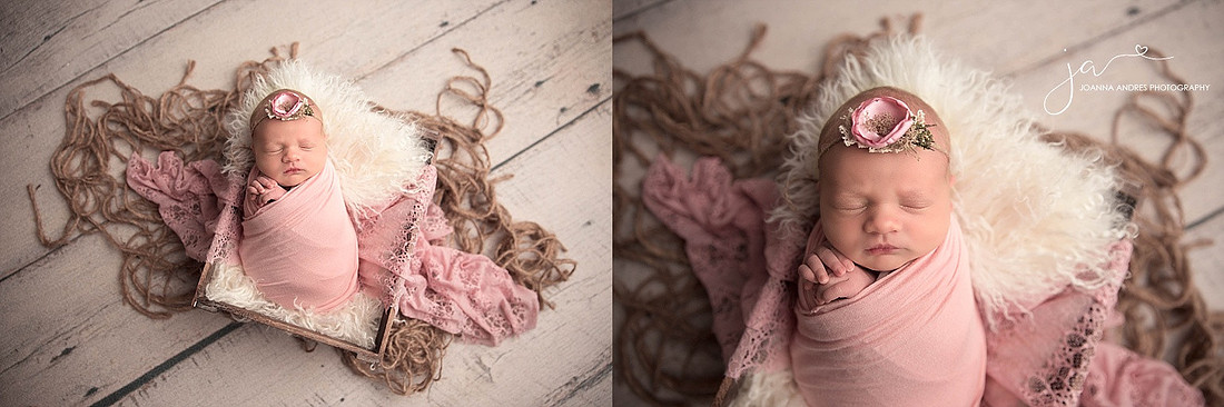 NEwborn Girl in a prop collage
