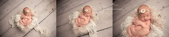Newborn Girl in a prop collage