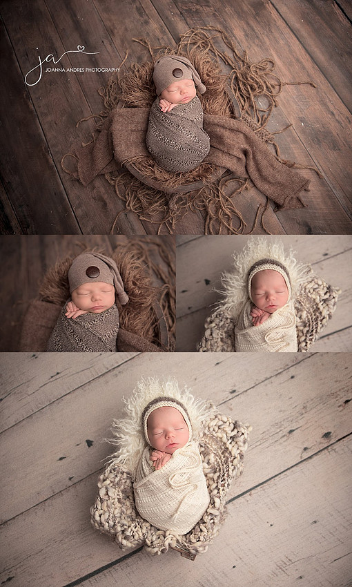 Newborn Baby Boy in props collage