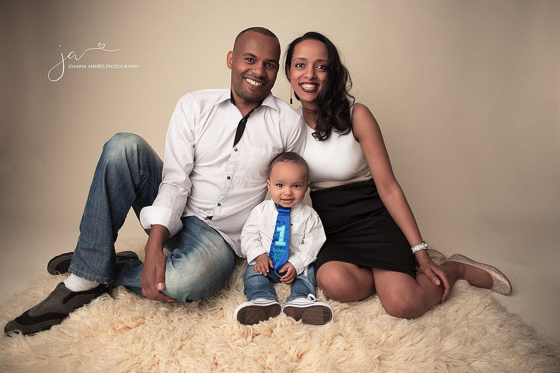 Family Photo with One Year Old