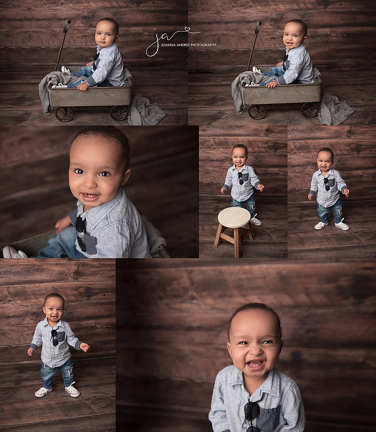 One Year Baby Boy Milestone Collage