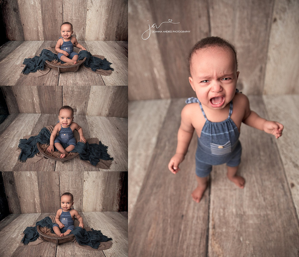 One Year Baby Boy Collage