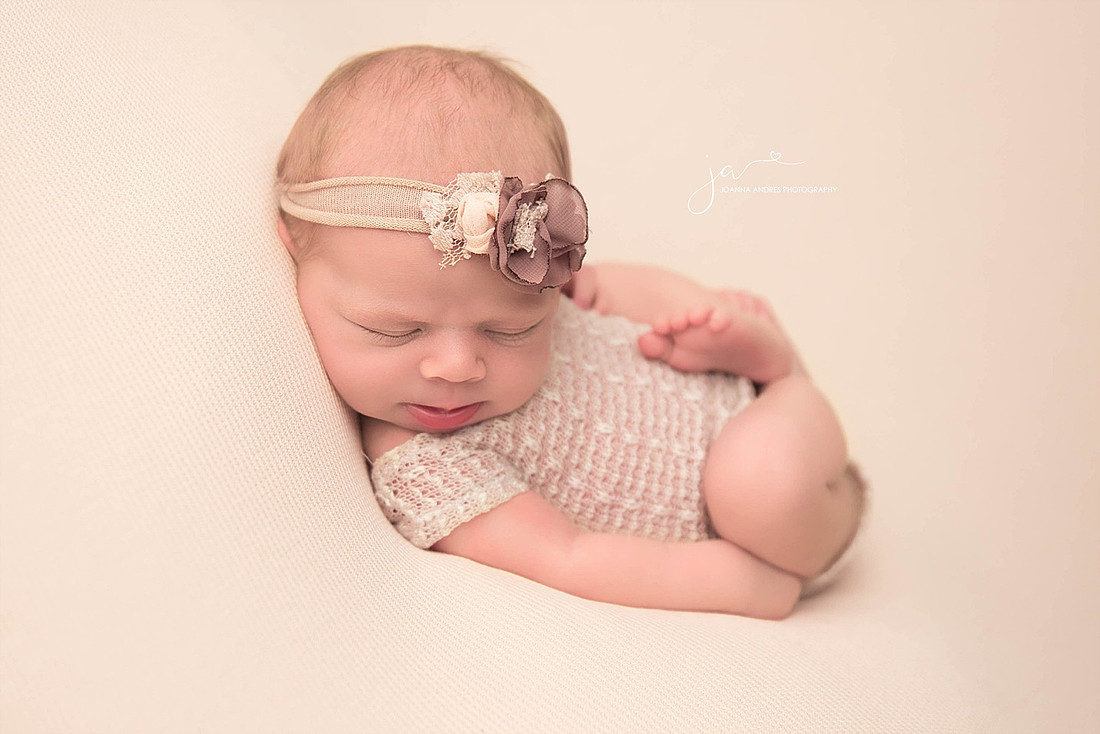 Huck Finn Pose on Baby girl smiling