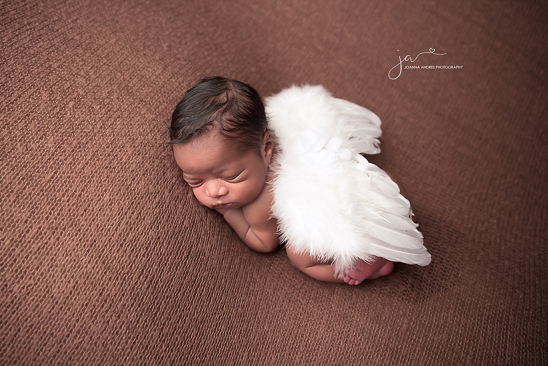 Newborn Baby Boy with Baby Wings