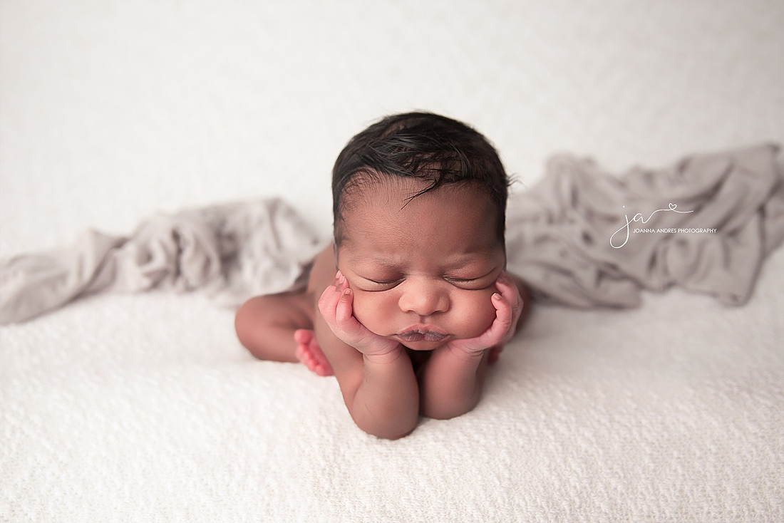 Newborn Baby Boy Froggy Pose