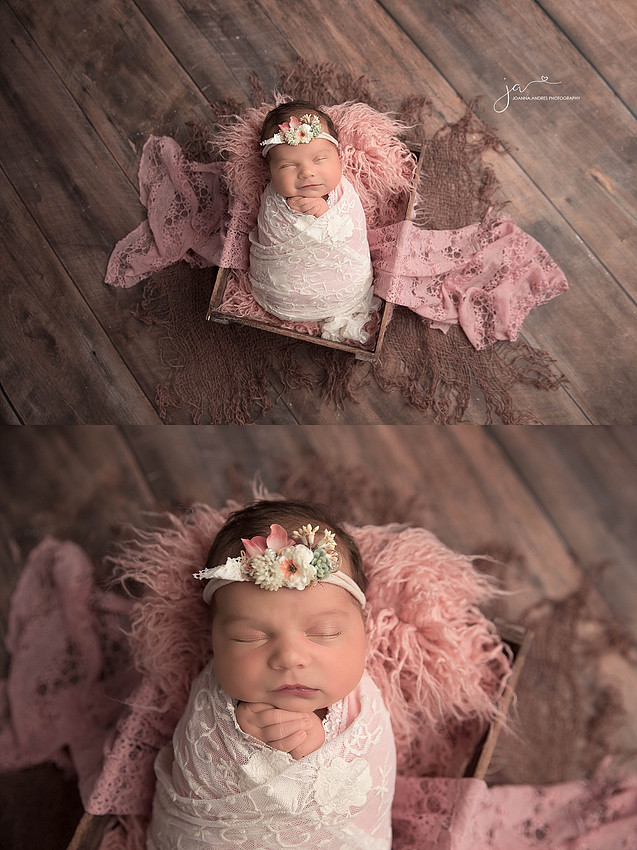 Newborn Baby Girl in prop