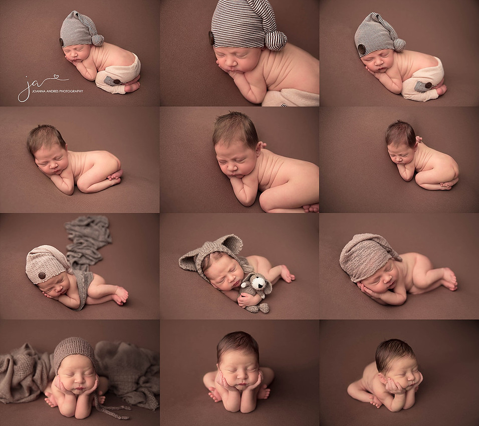 Collage of Baby Boy in Browns