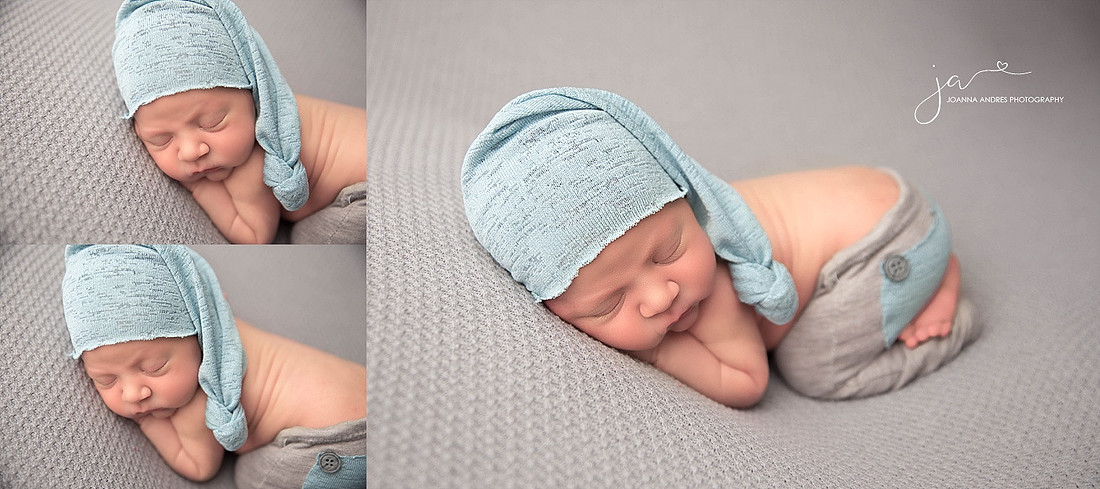 Collage of Bum Up Poses with Gray and Blue