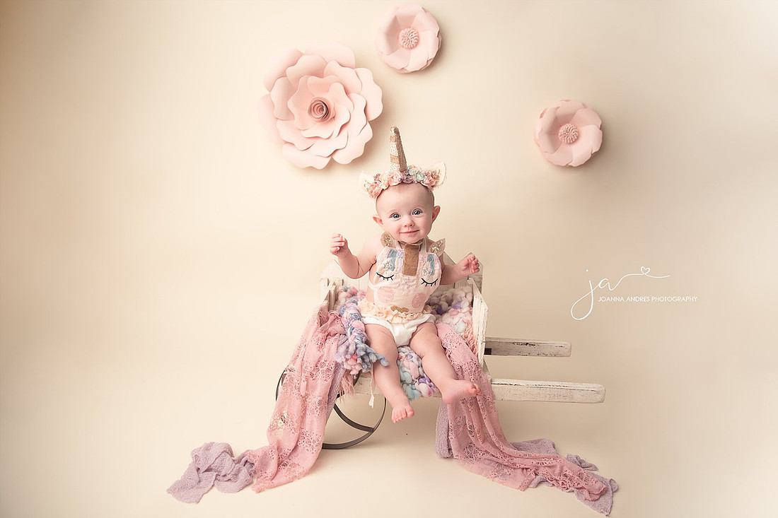 Six Month Baby In Unicorn Outfit