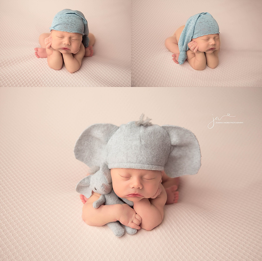 Baby Boy Collage of Froggy Pose