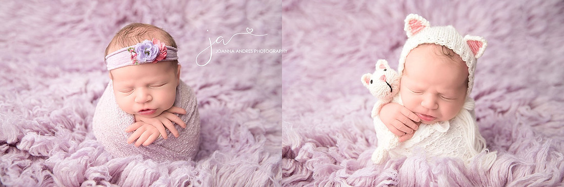 Collage of Baby Girl in Lavendar
