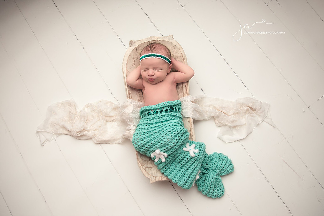 Baby Girl in Mermaid Tail