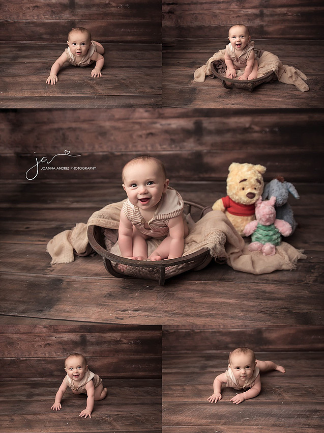 Collage of Baby Boy Sitting Up Milestone
