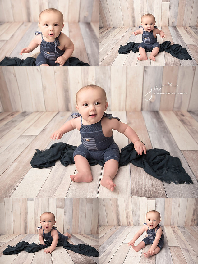 Collage of Baby Boy in Blues