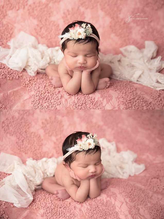 Froggy pose front view and side view