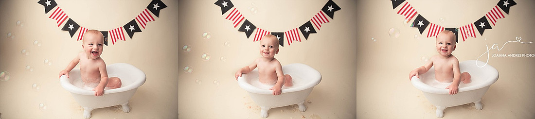 Patriotic 4th of July Bath Tub Session