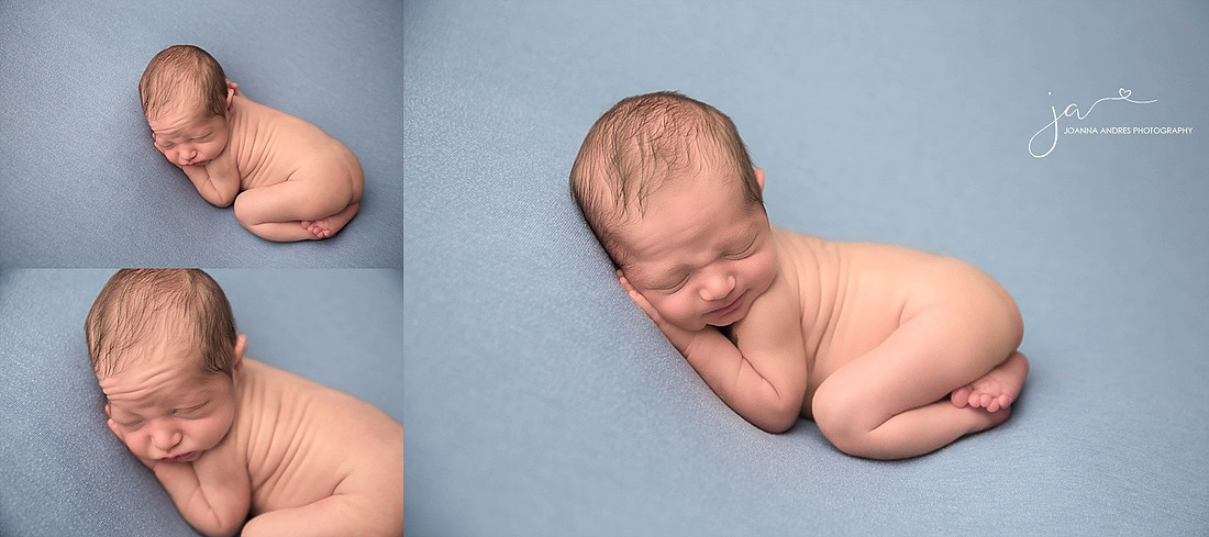 Collage of Naked baby smiling