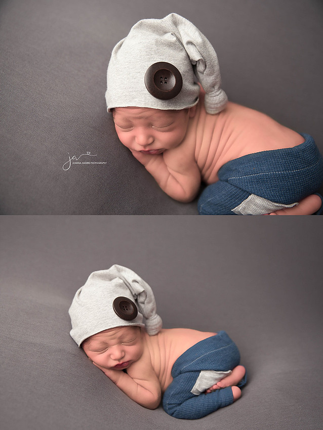 Collage of Baby Boy in Blues and Grays