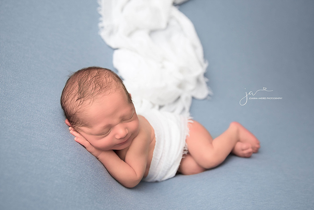 Side Laying POse with Baby smiling