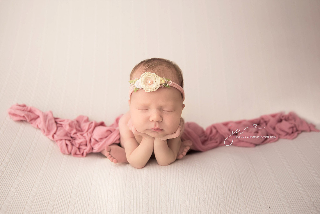 Froggy Pose with Pink Layered Blanket