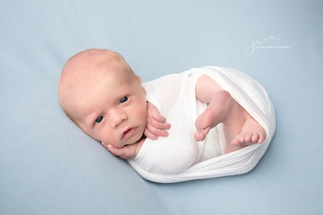 Baby Boy wrapped in white