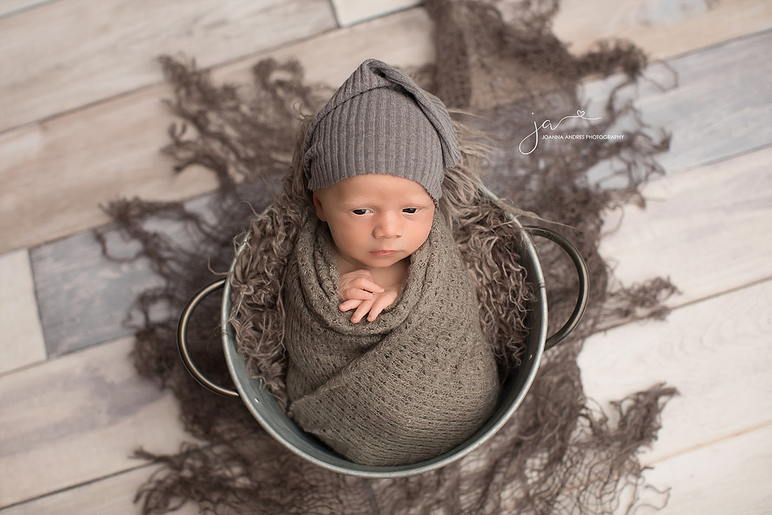 Baby Boy in a bucket