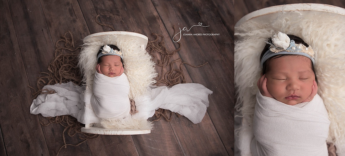 Collage of Baby in a White Bed