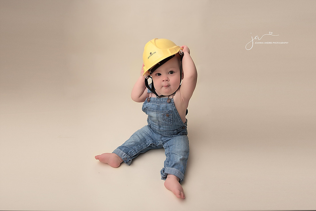 Baby in Construction Hat