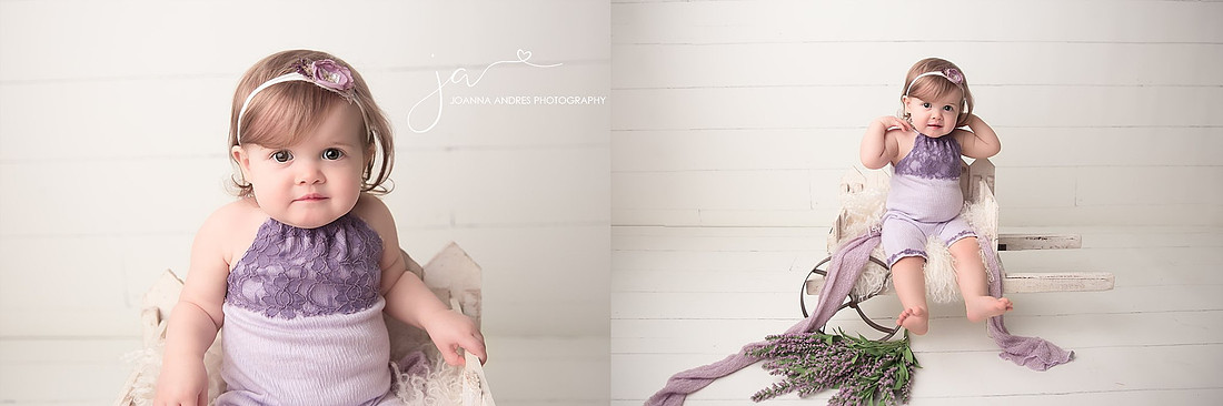 Baby Girl in Lilacs