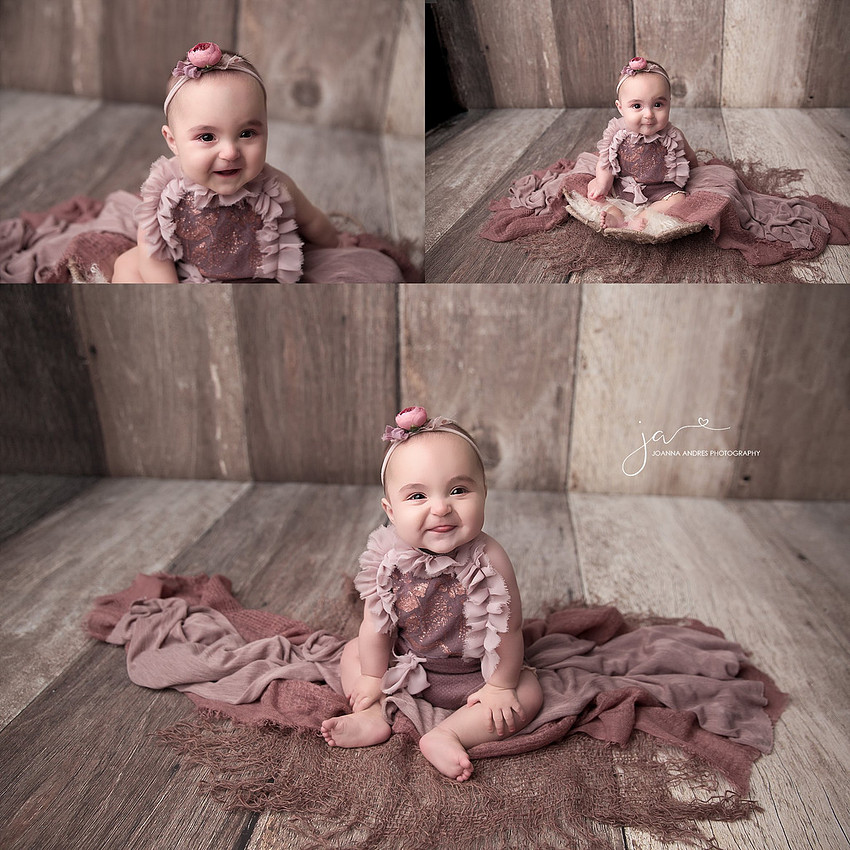 Collage of Baby girl in blush