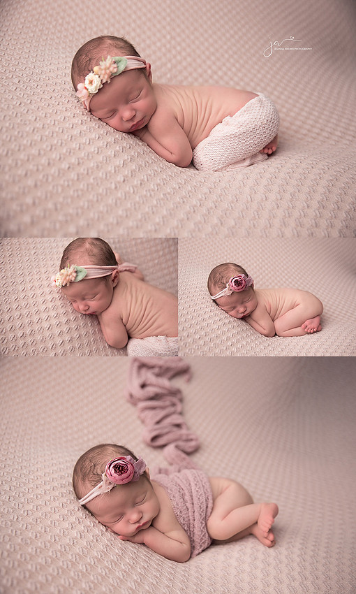 Collage of Newborn Baby Bum Up