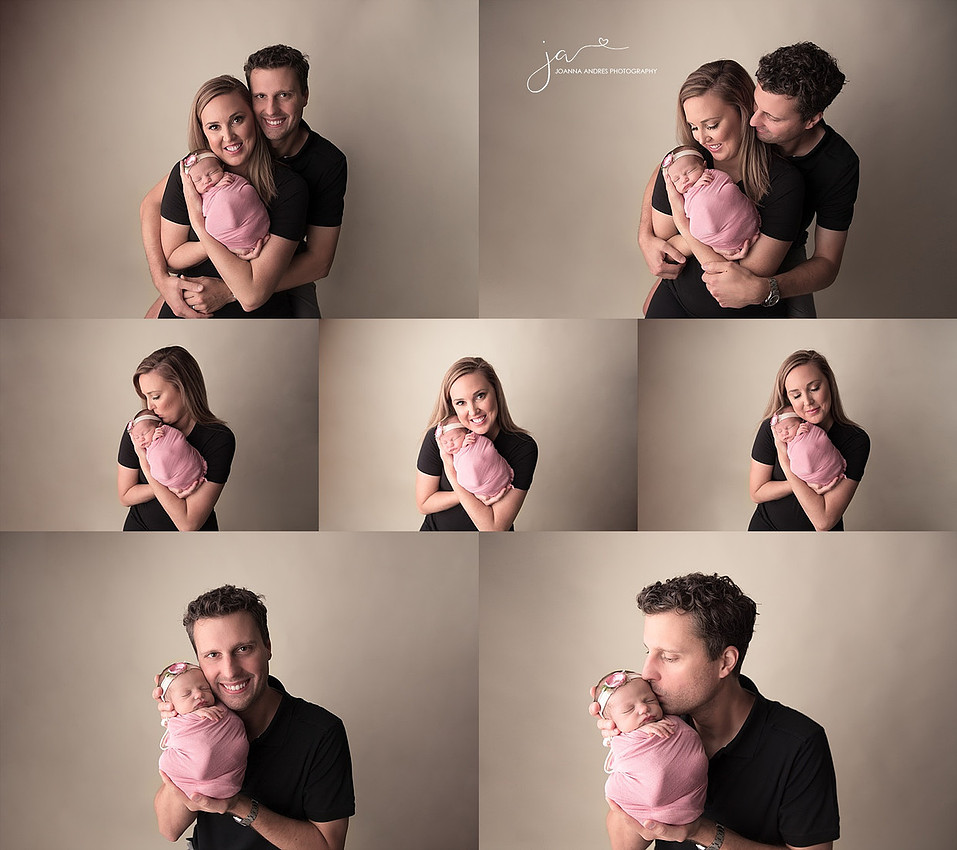 Collage of Parents with Newborn Baby