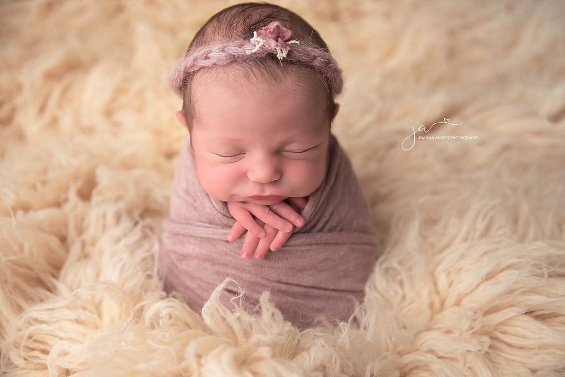 Baby Wrapped in Mauve