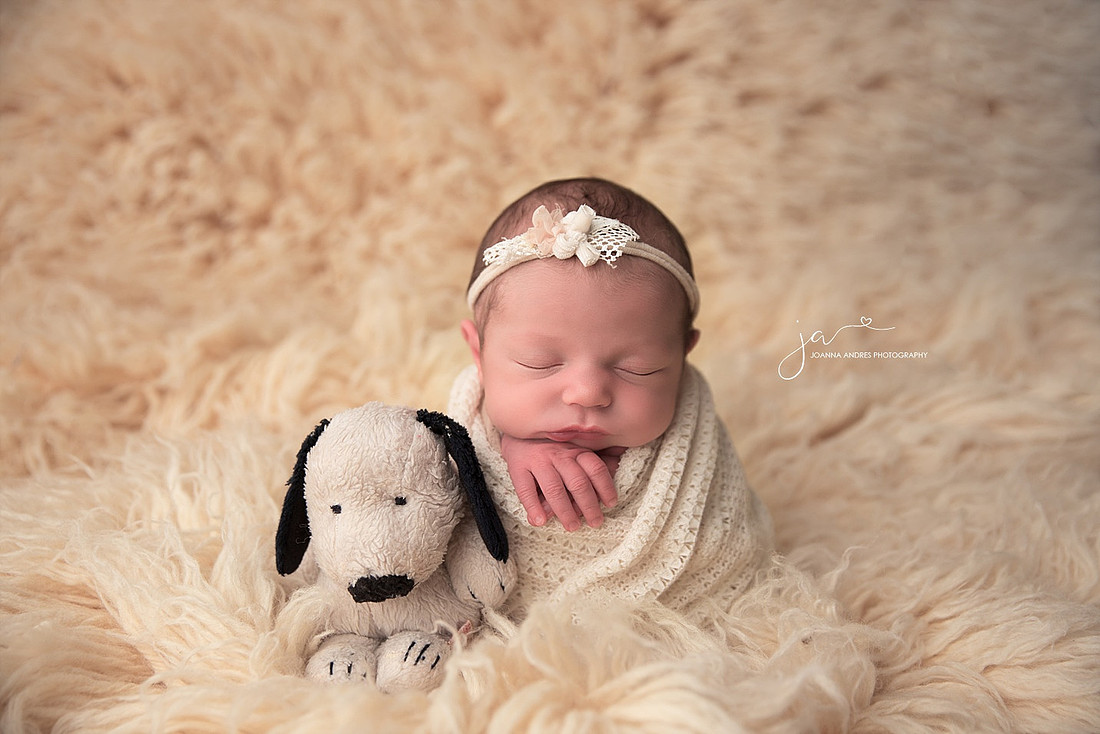 Baby with Snoopy lovey